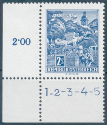 Briefmarke mit Symbolzahl(en)